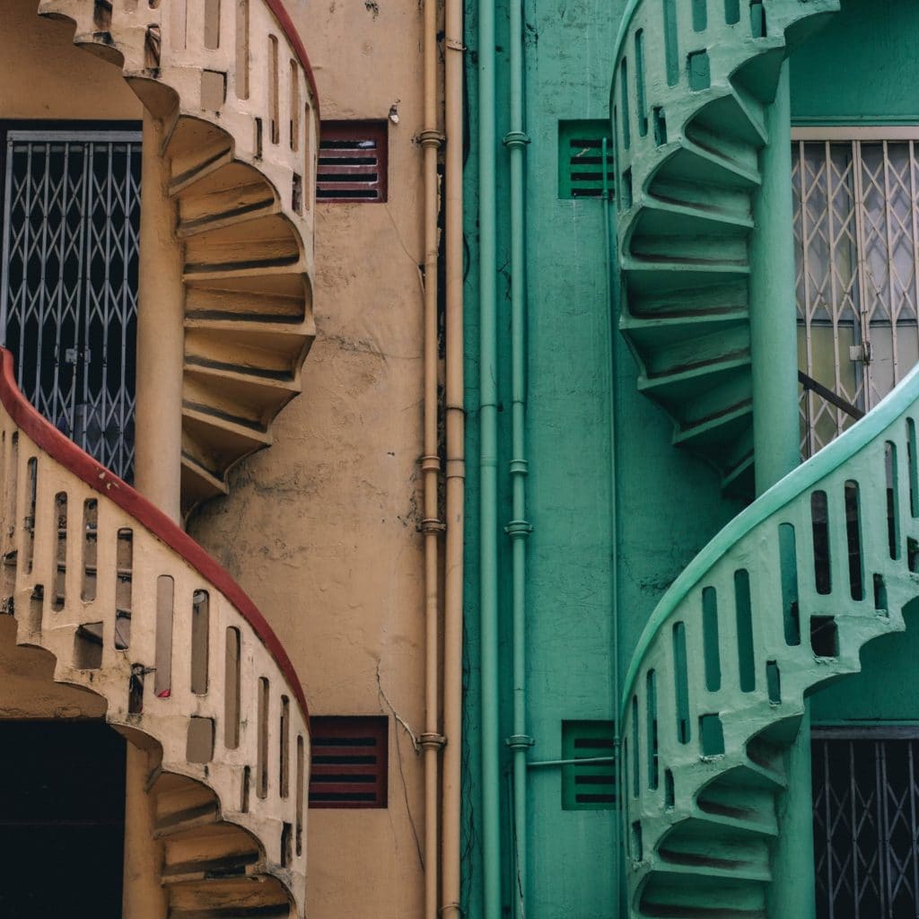 saying yes saying no #219 mirrored stairs